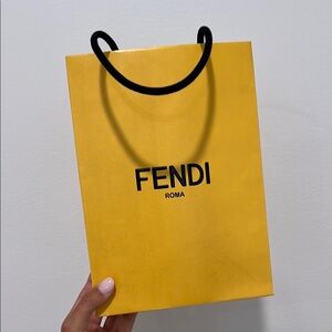 Fendi Yellow Shopping Bag